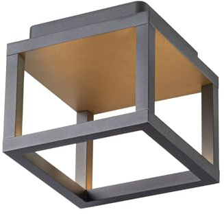 SLV Wand- und Deckenaufbauleuchte QUADRULO/Beleuchtung für Wände, Wege, Eingänge, LED Spot außen, Aufbau-Leuchte Outdoor, Gartenlampe, Decken-Strahler / IP55 3000K 7.5W 230lm anthrazit