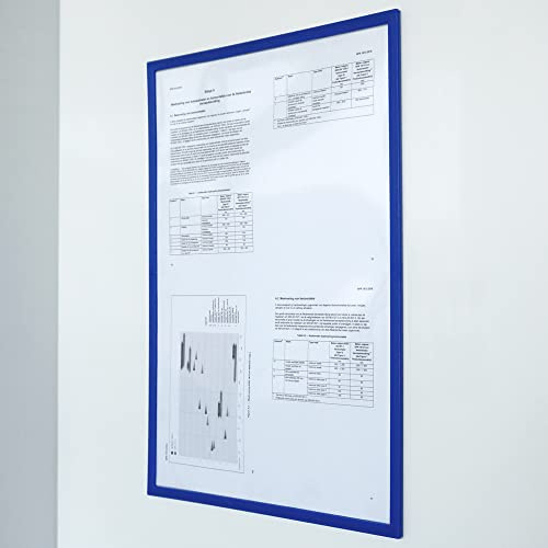 Vivol Magnetischer Dokumentenhalter A4 Blau - Transparent für Whiteboard und Wandmontage