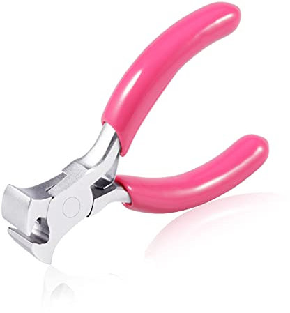 SPEEDWOX Mini End Nipper, 3 End Cutting Pliers with Pink PVC Handle, Jewelry Pliers for Beading Jewelry Making Wire Wrapping DIY Craft Hobby Supplies