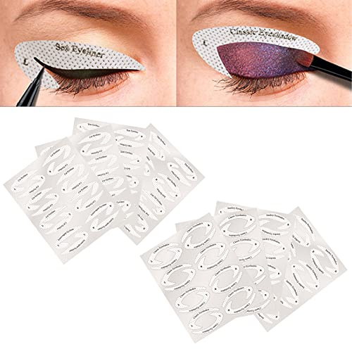 Sticker Pochoir Fard à Paupières Eyeliner Pochoir Eyeliner Autocollants Réutilisable, Smoky Outil De Maquillage Set, Cat EyelinerSmokey Eyes,pour Smokey Eye/Cat Eye,8 Paquets