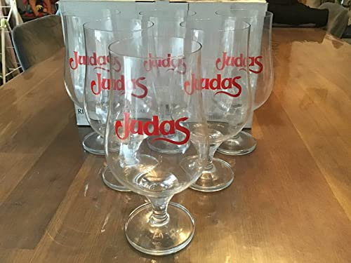 Lot de 6 verres a biere judas 25cl 50cl neuf