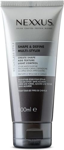 Nexxus, Multi-Styler 5-In-1, Crema Per lo Styling dei Capelli, Con Acido Ialuronico, Elastina e Proteine della Seta, Leviga, Modella, Definisci, e Dona Controllo ai Capelli Lunghi e Corti, 100 ml