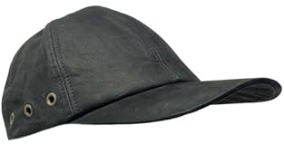 Albsales Baseball Cap Leder Outdoor Biker Kappe Lederkappe Käppi Unisex