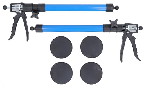 Poste de Soporte, 2 Varillas de Soporte Telescópicas, Sistema de Soporte de Tercera Mano Ajustable Rápido Telescópico de Acero, Varillas de Construcción, 19,7 a 45,3 Pulgadas