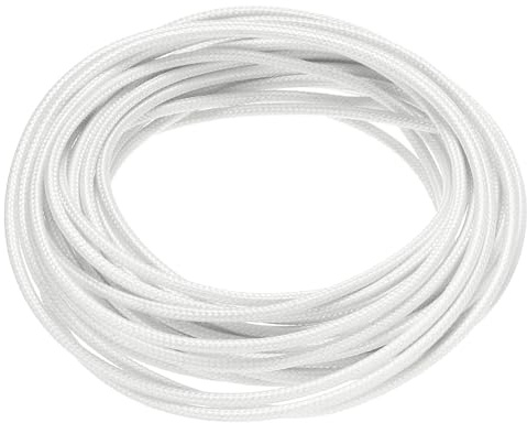 QUARKZMAN 5 Mètre/16,4ft 18AWG Câble Tressé en Silicone Flexible Haute Température -60 à 300 Degrés Celsius Câble Électrique Résistant Isolé pour l'Industrie, Blanc