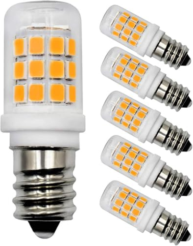 TRIJZHOU E14 LED Lampe 5W AC220-230V Warmweiß 3000K 5er-Pack | nicht dimmbar, ersetzt 30W Halogen, 300 Lumen, kleine Leuchtmittel