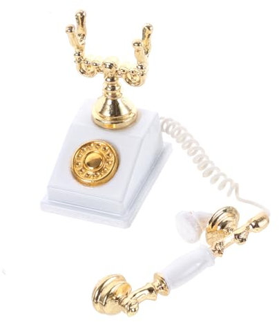 TOYANDONA Vintage Miniatur Telefonmodell Maßstab Retro Tischtelefon Deko Für Puppenhaus Wohnzimmer Einzigartiges Sammlerstück Für Nostalgische Wohnraumgestaltung