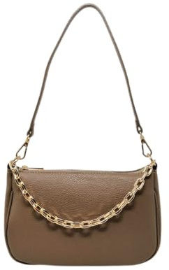 Mauro Pelletteria Umhängetasche für Damen Clutch, Komplett aus echtem Leder gefertigt, Italienisches Qualitätsprodukt, zertifiziert von Aritigiani aus Florenz