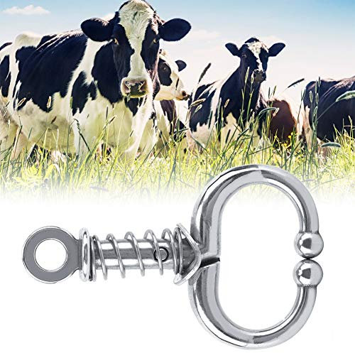 Nasenring aus Edelstahl für Bullen, Kühe, Rinder, Haltungszubehör (Federbelastete Spitzzange)