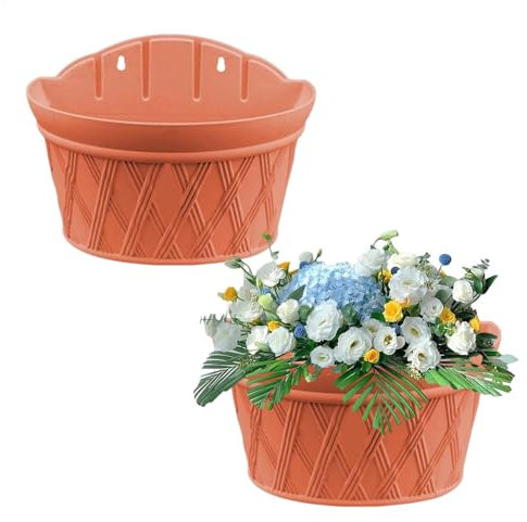 Wall Planter, Gardens Pot Rain Pipe Set of 2, Decorative Plant Pots Walls Mounted Decoration Lightweight Portable Compact Versatile Ideal for Indoors, Balcony, and Garden