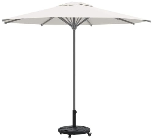 vidaXL Pied de Parasol Art déco Noir Ø 45 x 39,5 cm Fer, Base de Parasol Moderne pour Jardin, Support Circulaire, Design résistant, Solution de Ombre stylée