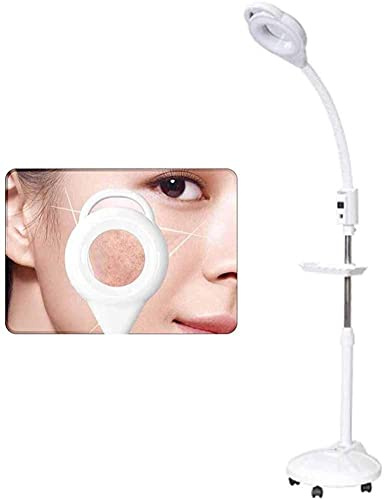 TBLOTYD Magnifying Floor lamp Led46W Cold and Warm USB Charging Beauty lamp shadowless Floor lamp with Storage Tray lamp Magnifying Glass Tattoo lamp