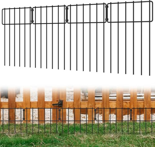 10 Pack Animal Barrier Fence, 17 Inch(H) X 10 Ft(L) Decorative Garden Fencing for Garden.