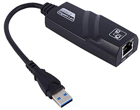 SuperSpeed USB 3.0 To RJ45 Gigabit Ethernet Network Adapter, USB 3.0 to RJ45 Wired Lan Adapter, High - Speed 1Gbps Transmission for, IOS, Plug and Play, No Driver