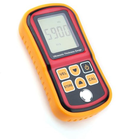 Dioche Steel Wt100a Medidor de Espesor Ultrasónico Digital GM100: Monitor de Prueba de Ancho de Acero Preciso con Pantalla LCD Grande, Calibración Automática y Medición de la Velocidad del Sonido,
