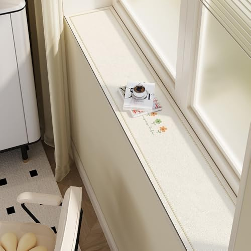 Treer Fensterbank Innen Fensterbankmatte Innen Saugfähig Kieselgur Fensterbrett Verkleidung Rutschfest Schutzmatte für Topfpflanzen Balkone Küche Badezimmer (Blumenmuster,30 * 290cm)