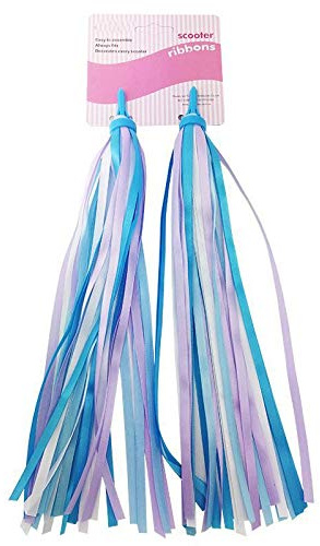 AISHEMI Kid's Bike Handlebar Streamers Bicycle Scooter Trike Colorful Long Satin Ribbon Streamer Baby Carrier Accessories - Easy Attachment to Cycle's Handlebars (1 Pair)