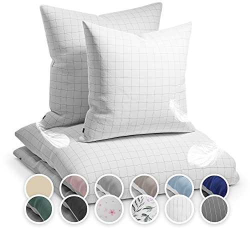sleepwise Juego de sábanas Soft Wonder Juego de Funda Nordica Cama Doble, Lino Microfibra Oeko-Tex®, Fundas de Almohada y Edredón Lavables a Máquina, Hipoalergénicas, Ropa de Cama 200 x 200