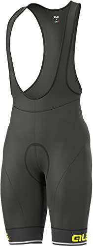 Alè Salopette Invernale Termica Ciclismo Blend Solid (XXXL, Nero-Giallo Fluo)