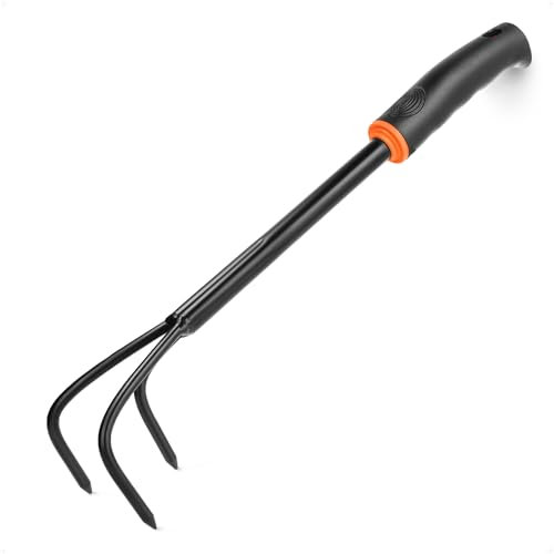 BFG Garden Rake, Claw Gardening Tools, 3 Prong Garden Fork for Garden Soil, Carbon Steel Hand Rake Cultivator Garden Tool, 32cm Long, Soil Rake Gardening Tool, Ideal for Allotment Maintenance