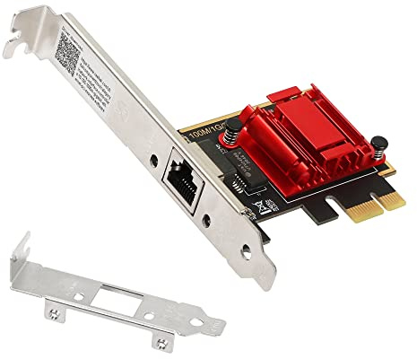 CERRXIAN Adaptateur réseau PCIE 2,5 G, carte Gigabit Ethernet avec puce RTL8125B pour prendre en charge PXE, convient pour les serveurs hôtes et les PC personnels