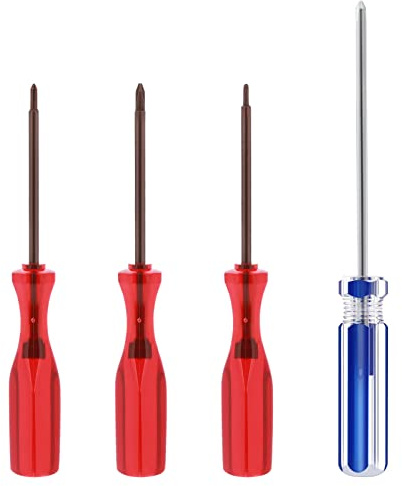 4Pcs Video Game Repair Kit, Triwing (Y) 1.5 2.5 3.0 and Phillips PH00 Screwdriver Set Tri-Point Tip Screwdriver Set with Plastic Handle Repair Tool for Switch Wii Electronics Eyeglasses Computer Toy