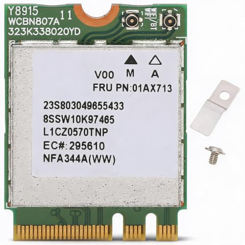 Scheda WiFi Bluetooth M.2, Adattatore di Rete Wireless Dual Band 867Mbps con Bluetooth 4.0 FRU 01AX713 NGFF PCB, Aggiornamento per Laptop Portatile 1 Pezzo