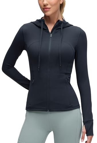 CRZ YOGA Giacca da allenamento da donna con zip e cappuccio True Navy 48