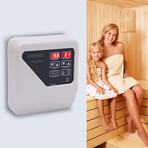 Saunasteuerung 3-9KW 8+4 Mode Saunaofen External Sauna Steuerung Controller Externe Saunasteuergerät Steuereinheit Saunakontrolle Für Heimsauna, Kommerzielle Anlässe
