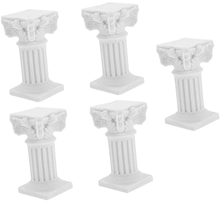 Cabilock 5 Pz Candelabro D'angelo Colonna Romana in Miniatura Decorazioni Per Sale Da Casa Portacandele a Colonna in Resina Candelabri a Colonna Regalo Resina Sintetica Vintage ▾ Bianca