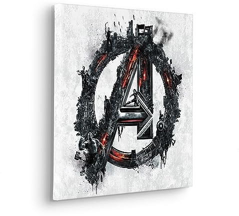 Komar Komar Avengers Big A Logo Stretcher Frame Picture Size 40 x 40 cm Children's Room Wall Picture