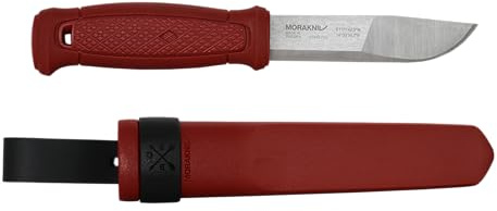 Morakniv Kansbol Sandvik Stainless Steel Fixed-Blade Survival Knife With Sheath, Dala Red™, 4.3 Inch