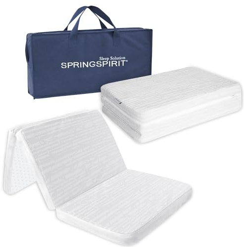 Waterproof Travel Cot Mattress 60x120cm, Trifold Style, Portable Toddler Cot Mattress, Baby Foam Sleeping Mat, Fits For Hauck Dream N Play(120x60cm), BabyDan Extra Large Travel Cot