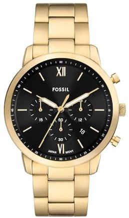 Fossil Neutra Uhr für Herren, Quarz-Chronographenwerk mit Edelstahlarmband