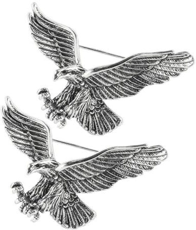 Yardenfun 2stücke Eagle Brosche -clips Für Kleidung Schal Pullover Cardigan Clip Verschluss Für Damen Herren Outfit Schmuck