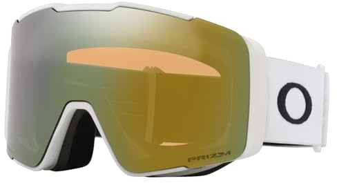 Oakley Line Miner Pro Snow Goggle, Matte White Strap w/Prizm Snow Rose Lens, Large