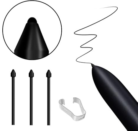 3 STK. S Pen Nibs für den Samsung Galaxy S Pen Tips für Tab S10 / S9 /S8/ S7 / S6 / S24 / S23 / S22 / S21 / Note 20 / Note 10 Alle Versionen(3 STK. Schwarz)