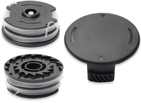 Bobina di Ricambio,tappi di Bobina,Compatibile Con Parkside prta 20 Li A1-Ian 311046,prta 20 LiB1-Ian 330831,prta 20 Li B2-Ian 334231(2 Pcs Bobina per Tagliaerba+1 copertura della bobina)