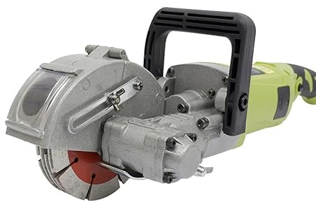 Fraise à rainurer électrique 4000 W, 220 V 6500 tr/min, largeur de coupe réglable jusqu'à 37 mm, 5 lames de scie, pompe à eau, trous de dissipation de la chaleur, pour rainurer le béton, rainures de