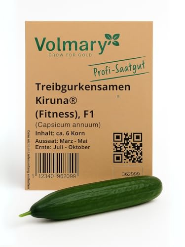 Gurke Fitness Samen Schlangengurke Kiruna® F1, Saatgut, Ertragreich, lang, sehr vital, mit Resistenz