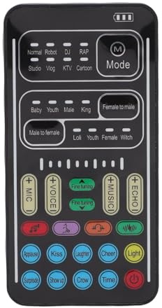 Depisuta Changeur de Voix Portable, Microphone Microphone Microphone Modulateur Mini Ducteur Vocal diffusé en Direct, Changeur de Voix Portable pour Ordinateur Portable pour Ordinateur