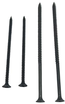 25/30pcs #8 x 2 Wood Screw Black Stainless Flat Truss Head Fast Self Tapping Drywall Screws(30pcs M3.5X70mm)