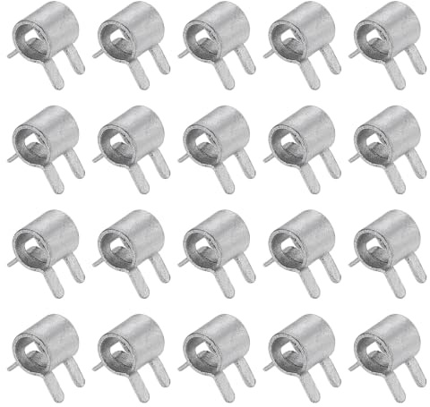 sourcing map Lot de 20 colliers de serrage à ressort de 4 mm en silicone pour tuyau de carburant basse pression Argenté