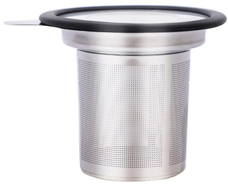 TOYANDONA Filtro Infusor de Té Plata Color Aleatorio de Acero Inoxidable con Tapa y Silicona, Colador para Taza, Adecuado para Infusiones en Casa y Oficina