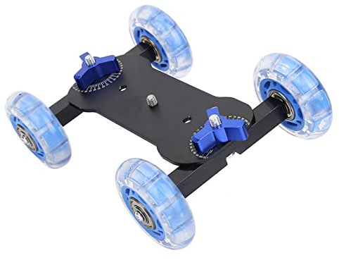 ZenithAur Camera Dolly Slider with Silent Wheels for Smooth Motion, a Mini Adjustable Dolly Car with Precise Scale for filming with a DSLR Phone Video Dolly