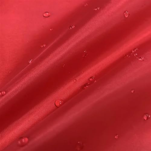 Nähstoffbündel, dünnes Polyester-Taft, wasserdichter Stoff, Regenschirm, Sonnenschirm, Regenmantel, Zelt, PU-beschichtet, Heimtextilien, Meterware, Quilt-Baumwolle (rot)