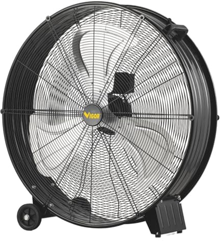 INTEC - Ventilatore industriale 240 W Ø75 cm 3 velocità 3 pale su ruota - Ventilatore da cantiere CRIO Flusso aria potente 11000 m³/h Officina Garage Auto