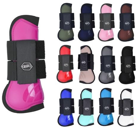 NETPROSHOP Shetty Pony Full Hartschalen Gamaschen Anatomisch Geformt mit Neoprenfutter, Groesse:Pony, Farbe:Braun