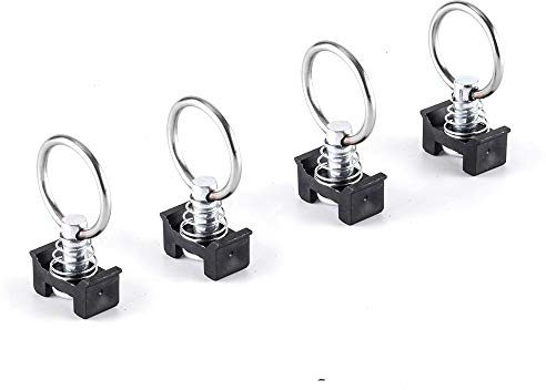 Oldbones Single Stud Fitting Tie Down Anchor Quick Release Ring Spring Bolt L Track Fitting Airline Track (4Packs)
