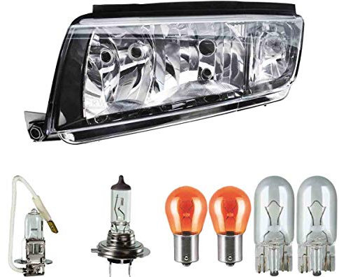 EISENFELS Bundle Set 70778391 Scheinwerfer links + Leuchtmittel H7 Classic + W5W Classic + H3 Classic + PY21W Classic kompatibel mit Fabia I Combi 6Y5